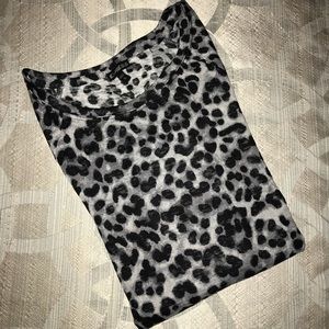 Express Grey Leopard blouse